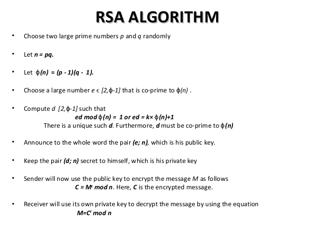rsa decryption algorithm